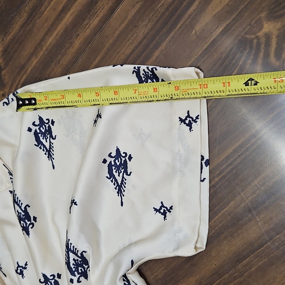 Glam Cream and Navy Casual Dress - Picture 7 of 12